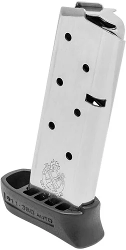 Springfield Armory 911 stainless steel 7-round magazine with pinky extension, .380 ACP