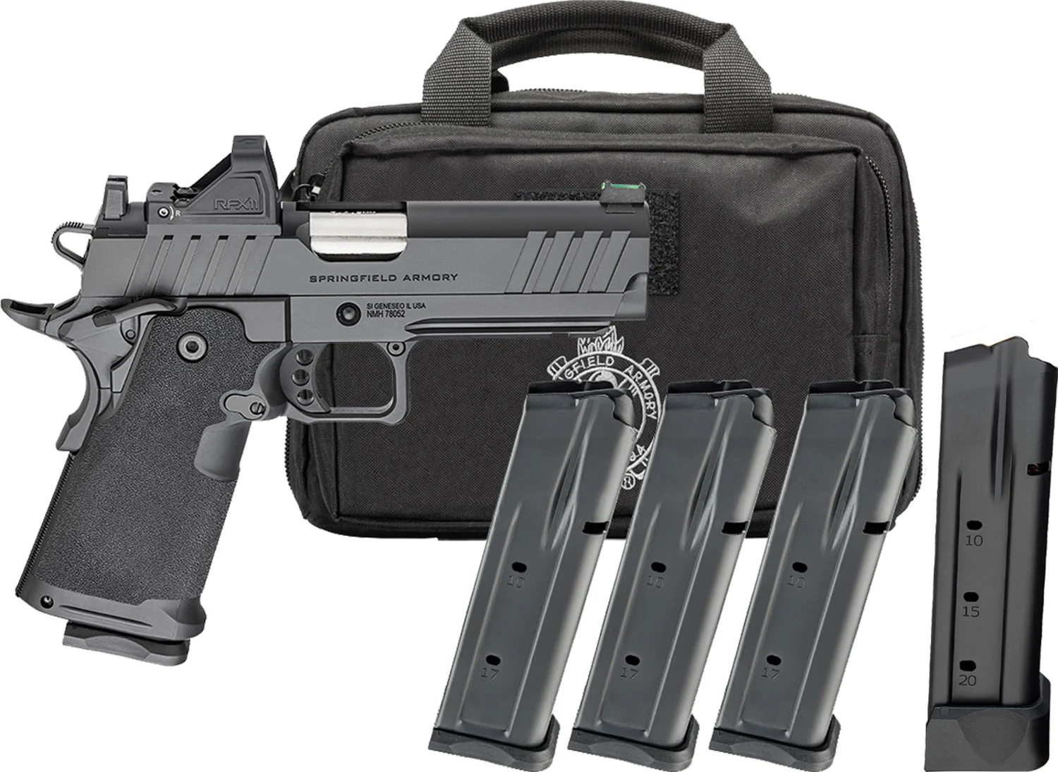 Springfield Armory 1911 DS Prodigy AOS 9mm 4.25in with Viridian RFX11 and magazines