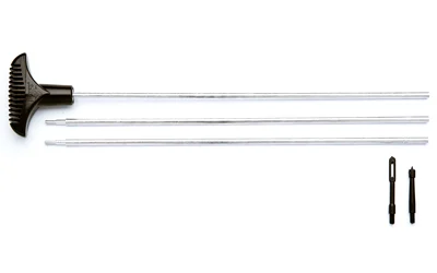 Hoppe's 3-piece aluminum .22 caliber rifle cleaning rod with swivel T-handle and slotted tip