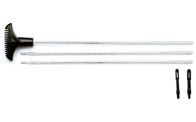 Hoppe's 3-piece aluminum rifle cleaning rod with ball-bearing swivel T-handle and nylon tips