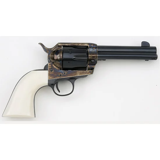 PIETTA Great Western II Deluxe Californian revolver, blued finish with Ultra Ivory grips, 4.75 inch barrel