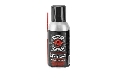 Hoppe's Black 4 oz aerosol gun cleaner can with extension tube