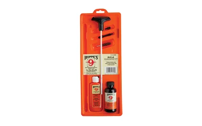 Hoppes U22B rifle cleaning kit clamshell with No. 9 solvent, oil, patches, rod and brush