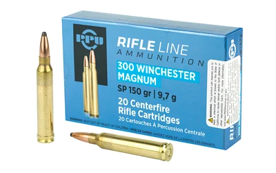 PPU .300 Win Mag 150gr Soft Point rifle ammunition box