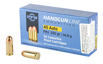  .45 ACP 230 Gr FMJ  50 Rds/box Ammo