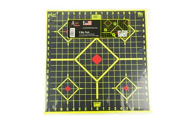 Pro-Shot SplatterShot 17.75 inch sight-in target 5 pack black green impact rings