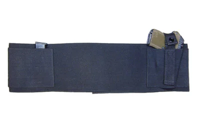 PSP Belly Band large black elastic concealed carry waist wrap holster with magazine pockets
