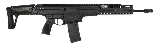 PWS UXR Elite .223 Wylde 16-inch rifle in black with folding adjustable stock