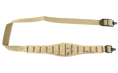 Quake Claw Contour Flush Cup Sling in Sand Camo with molded non-slip pad and QD flush cup swivels