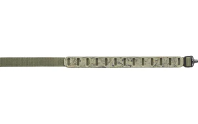 Quake Claw Slimline camo 2-point sling with molded non-slip pad and two QD flush cup swivels