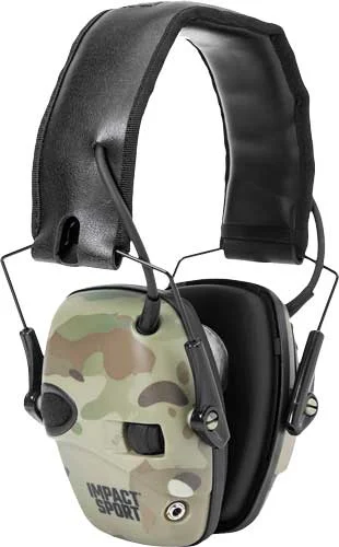 Howard Leight Impact Sport MultiCam electronic earmuff NRR 22 dB folded