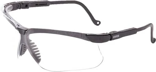 Howard Leight Genesis safety glasses, black frame with clear lens