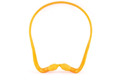 Radians RadBand 2 orange behind-the-neck ear buds with 25 dB NRR