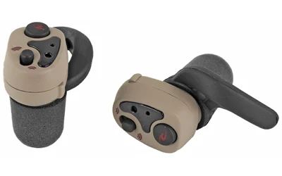 Radians Vertex Nano electronic earbuds tan NRR 25 dB with carrying case