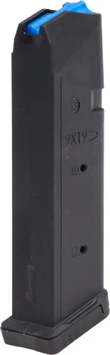 Leapers/UTG RBTGL917 17rd 9mm Glock magazine in matte black polymer