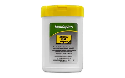 Remington RemOil Pop-Up Wipes compact pop-up canister, 24-count firearm cleaning wipes