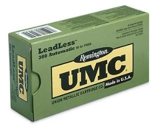 Box of Remington UMC Leadless .40 S&W 180 gr Flat Nose Enclosed Base ammunition (50 rounds)