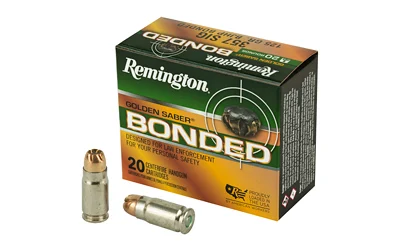 Remington Golden Saber Bonded .357 Sig 125 gr BJHP boxed handgun ammunition, 20 rounds