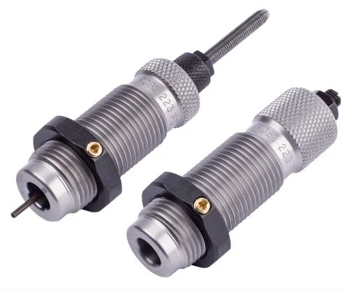 RCBS neck sizer die set for 223 Remington, two-piece reloading dies