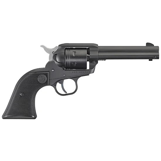 Ruger Wrangler .22 LR 4.62" 6-shot revolver in Black Cerakote with black checkered synthetic grips