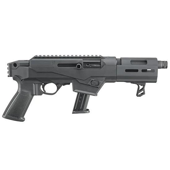 Ruger PC Charger 9mm takedown pistol black with 6.5 inch threaded barrel and Picatinny rail