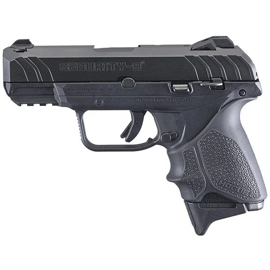 Ruger Security-9 Compact 9mm 3.42-inch Black with Hogue beavertail grip sleeve