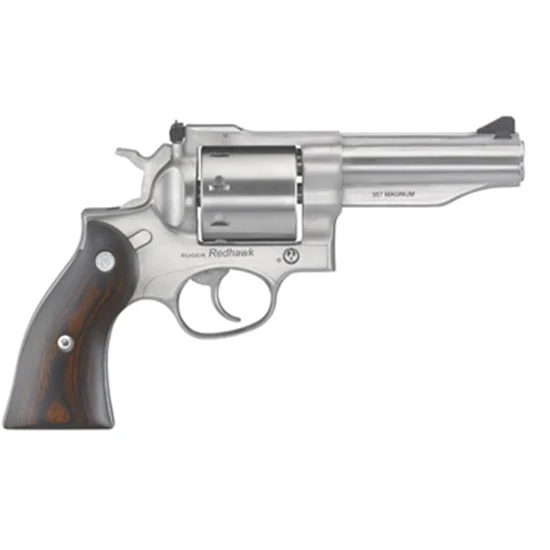 Ruger Redhawk .357 Magnum revolver satin stainless hardwood grips 8-round
