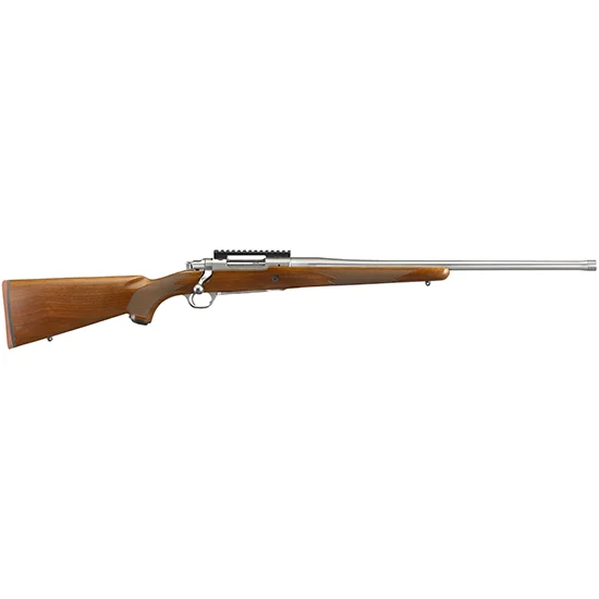 Ruger Hawkeye Hunter 6.5 Creedmoor rifle with 22 inch stainless threaded barrel and American walnut stock