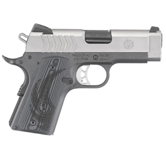 Ruger SR1911 Officer-style 9mm, 3.6-inch barrel, stainless slide and G10 grips
