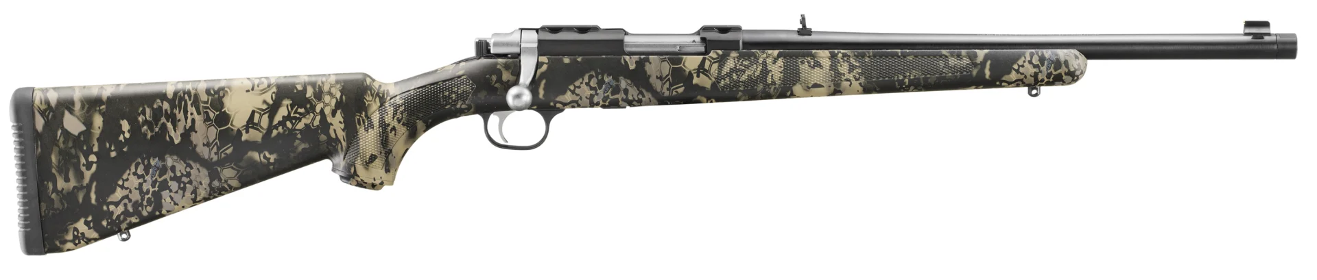 Ruger 77/44 .44 Rem Mag bolt-action rifle Kryptek Obskura Nox camo synthetic stock