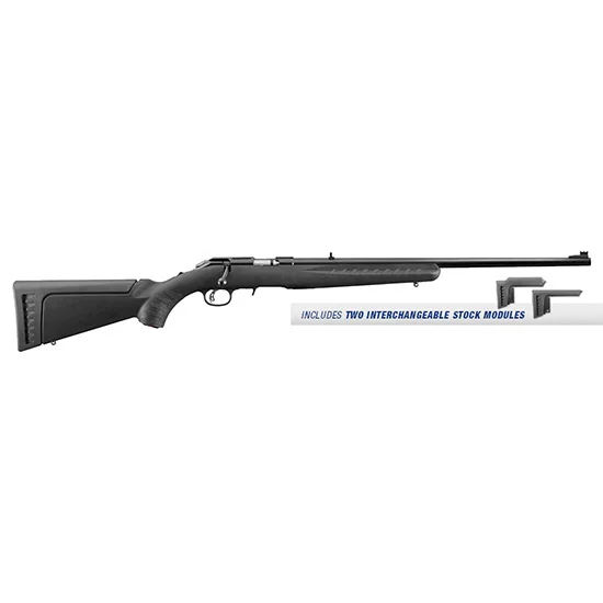Ruger American Rimfire rifle .22 WMR with 22-inch barrel and black synthetic stock