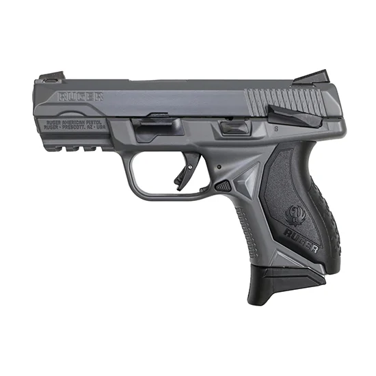 Ruger American Pistol Compact 9mm 3.55 in Gray Cerakote with Novak sights