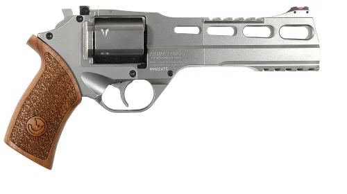 Chiappa Rhino 60SAR .357 Magnum 6-inch nickel revolver with walnut grip