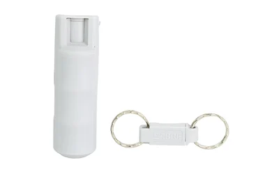 Sabre Red Hardcase Pepper Spray 0.54 oz light gray with quick-release key ring