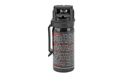 SABRE Crossfire Pepper Gel canister, black, with belt clip