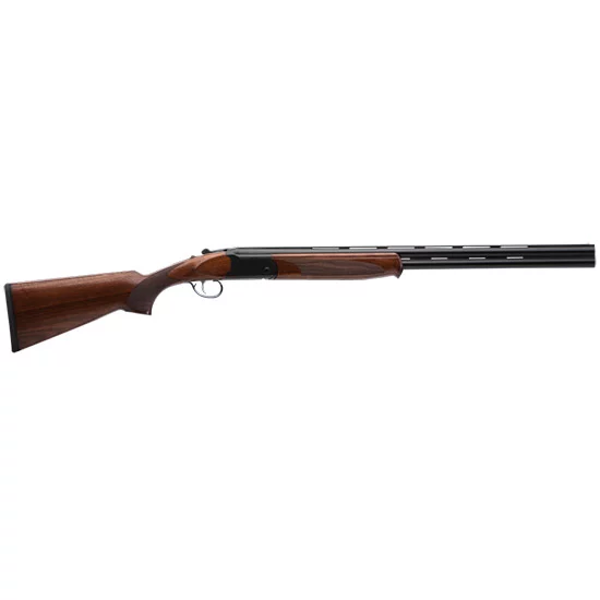 Stevens 555 over/under shotgun, 26-inch vent-rib barrel, blued finish, Turkish walnut stock