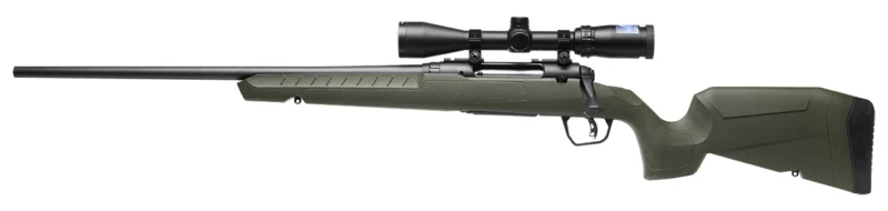 Savage Axis 2 XP 6.5 Creedmoor left-hand rifle in OD green with mounted 3-9x40 scope