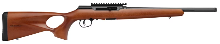 Savage A22 Timber Thumbhole .22 LR rifle with thumbhole stock and threaded barrel