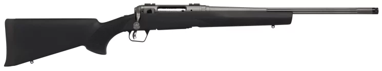 Savage 110 Trail Hunter Lite 6.5 Creedmoor rifle with Tungsten Cerakote and black Hogue overmold stock