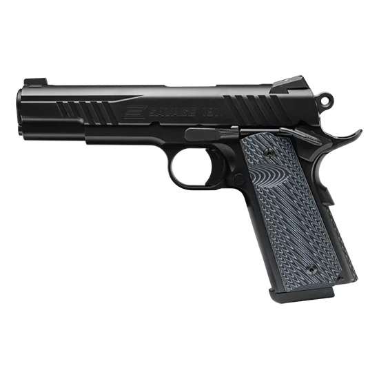 Savage 1911 Government .45 ACP 5 inch black Melonite pistol with VZ G10 grips