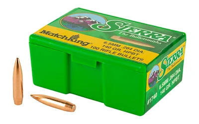 Sierra MatchKing 6.5mm (.264) 140gr HPBT bullets, 100 per box