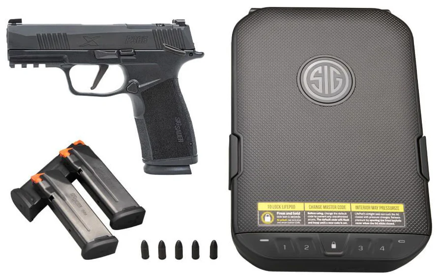 SIG Sauer P365 X-MACRO 9mm pistol kit with three 17-round magazines and XRay3 sights