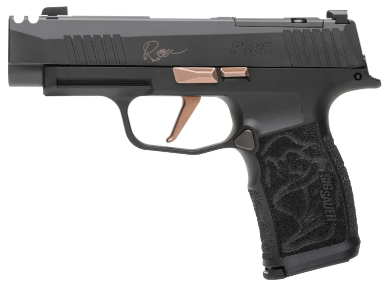 Sig Sauer P365 XL Rose Comp 9mm 3.1 in Black Nitron Slide Rose Gold Controls