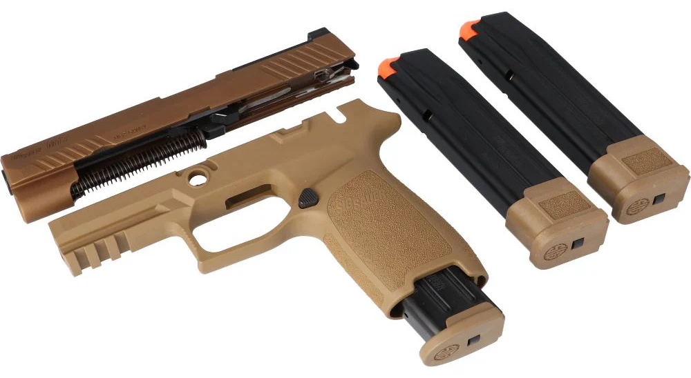 Sig Sauer CAL-X Kit P320-M17 9mm full-size conversion kit with coyote tan slide and grip