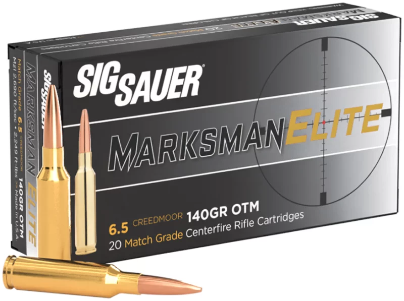 Sig Sauer Elite Match 6.5 Creedmoor 140gr OTM 20rd Box Sauer Elite Match 6.5 Creedmoor 140gr OTM 20rd Box Ammo