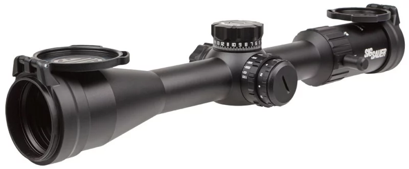 Sig Sauer Whiskey4 4-16x44 30mm FFP MOA Milling Hunter 2.0 rifle scope, black