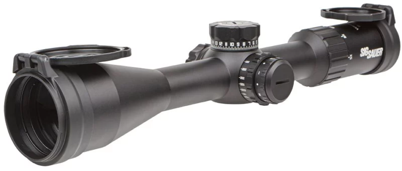 Sig Sauer Whiskey4 5-20x50mm FFP riflescope with MOA Milling Hunter 2.0 reticle in black matte