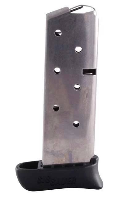 Sig Sauer P238 7-round extended .380 ACP magazine X-Grip steel