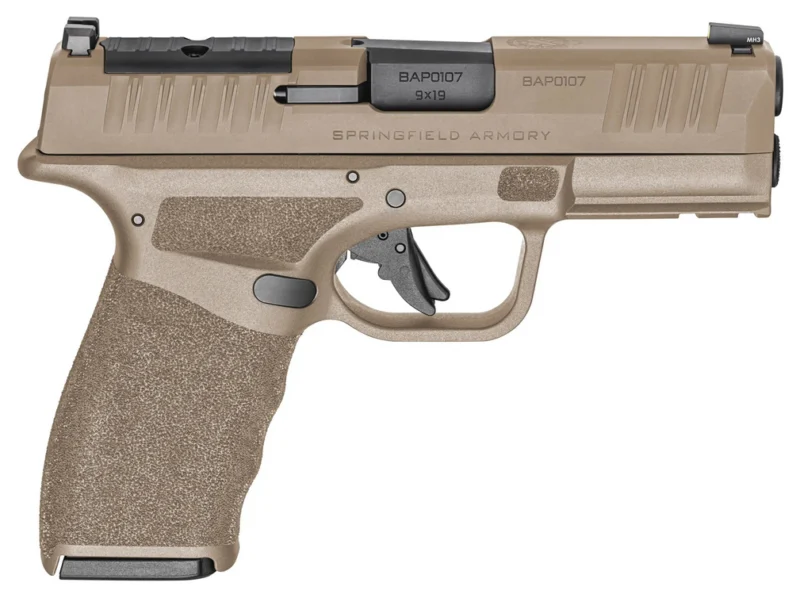 Springfield Armory Hellcat Pro OSP 9mm Flat Dark Earth with two 15-round magazines