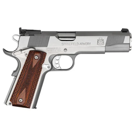 Springfield Armory 1911 Loaded Target 9mm, 5-inch stainless, adjustable sights, cocobolo grips